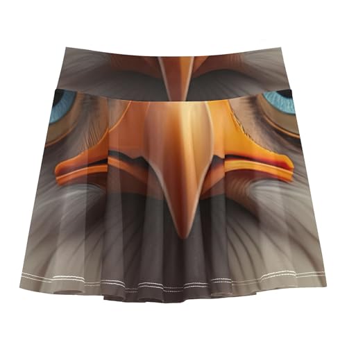 Joisal Navy Girls' Shorts Athletic Skorts Skirts with Shorts Flowy Skirt Cartoon Eyes 4t