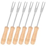 Portabilité pratique : petite et légère, cette fourchette est facile à transporter, ce qui la rend idéale pour un usage domestique, des barbecues air et des voyages, des bâtons à fondue, des fourchettes à dessert en acier inoxydable