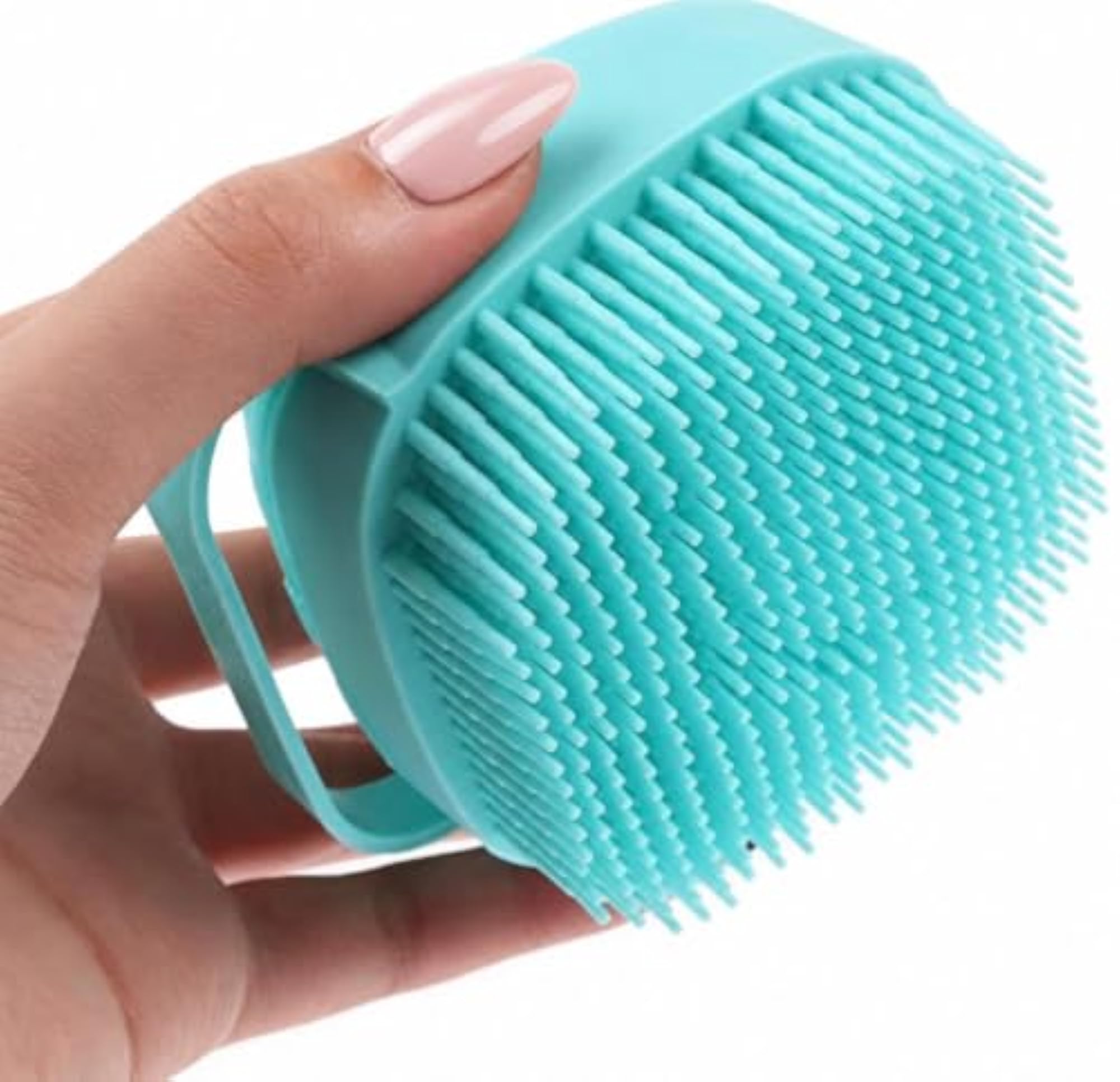 Soft Silicone Bath Brush with Soap Dispenser, Teal