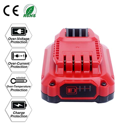 image for Lasica 2-Pack 20V Tool Battery 3.0 Ah Replacement for Craftsman V20 Ba