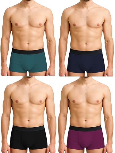 Image of HK47 Men Underwear Pack, Ice Silk Stretchable Breathable Trunks, Regular Fit Men's Brief, Anti Bacterial Quick Dry Innerwear for Men