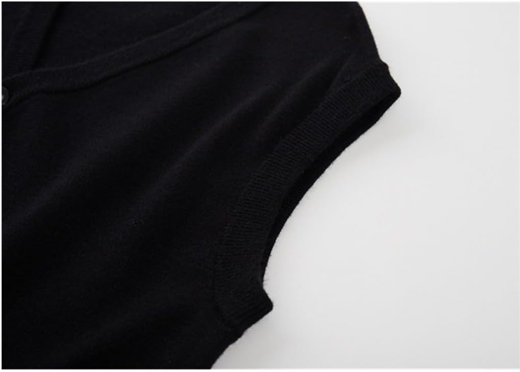 Men's Business Casual Sweater Vest Spring Loose V-Neck Front Pocket Vest Plus Size