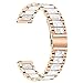 for Galaxy Watch 42mm / Active 2 40mm 44mm Women Bands, TRUMiRR 20mm Stainless Steel & Resin Watchband Quick Release Strap Rose Gold Bracelet for Samsung Gear S2 Classic, Garmin Vivoactive 3