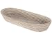 KOUBOO 1020039 La Jolla Elongated Rattan Bread Basket, Large, White Wash