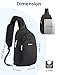 G4Free Crossbody Bag for Women Casual Sling Backpack Fashionable Shoulder Chest Fanny Packs Black