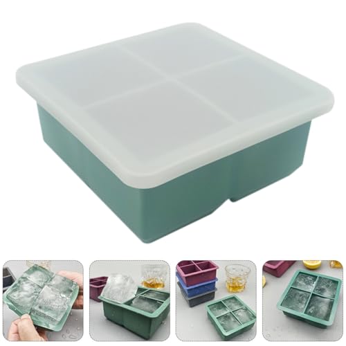 Bandeja para Cubitos de Hielo con Tapa de Silicona Verde miniatura 2