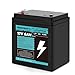 12V 6Ah Rechargeable Battery 1 Pack,12 Volt LiFePO4 Deep Cycle Battery - 2000+ Cycles w/BMS, F1 Terminals for Chamberlain 41A6357-1/Liftmaster 485lm 8500w