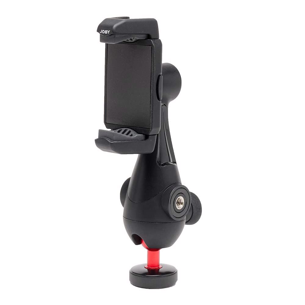 JOBY Soporte GripTight Pro 3, Abrazadera para Móvil Compatible con iPhone y Android, Abrazadera para Smartphone con 2 Zapatas Frías, Rotación de 360°, Negro