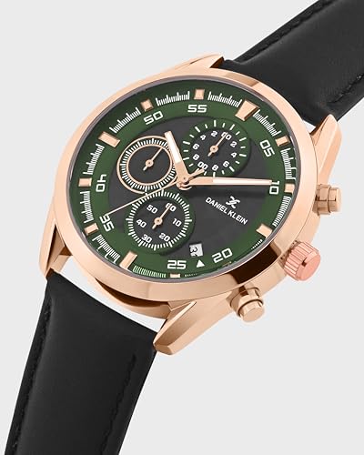 Image of Denial Klein Attractive Dial Leather Strap Watch for Men