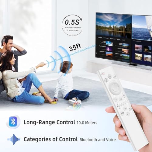 Image of BN59-01391A Solar Frame TV Remote Replacement for Samsung Smart TV with Voice Bluetooth Rechargeable Solar Cell, Compatible with Samsung 2020 to 2025 Neo LED 4K Ultra HD TV Samsung Frame Remote