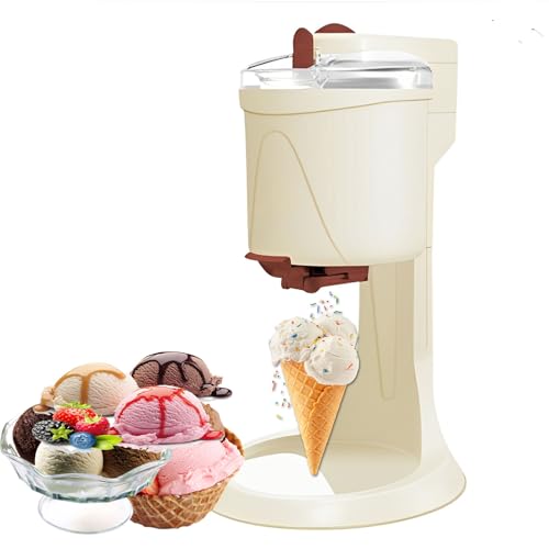 Soft Serve Ice Cream Maker - 1000ml Automatic DIY Kitchen Machine for Yogurt, Milkshake, and Slush - Compact Fruit Dessert Maker for Home Use