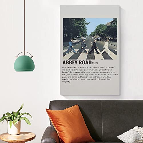 Poster décoratif sur toile The Beatles Abbey Road – Décoration murale moderne pour chambre à coucher – 40 x 60 cm - Les Beatles, Paul McCartney, John Lennon, RIngo Starr, George Harrison Poster décoratif sur toile The Beatles Abbey Road - Décoration murale moderne pour chambre à coucher - 40 x 60 cm – Image 5