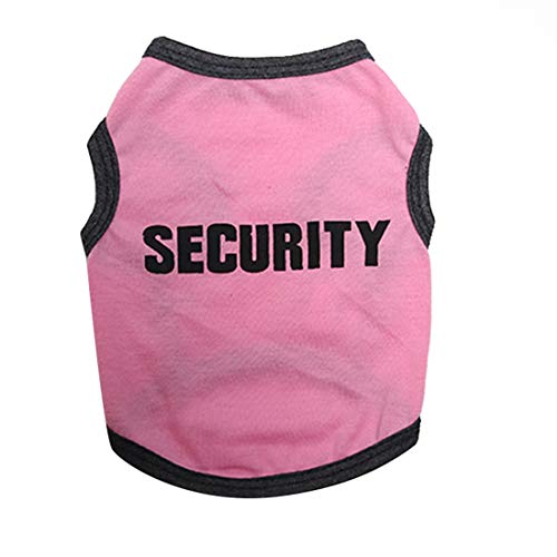 Security Dog T-Shirt Dog Shirt Dog Vest Sleeveless Puppy Shirts Cat Top Tee Puppy Clothing Cat Vest Pet Summer Clothing For Teddy Bichon Chihuahua Yorkie Small Dogs #TOP7