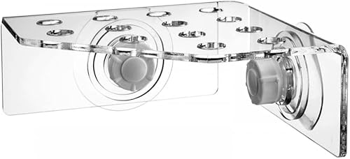 MiOYOOW Coral Frag - Estante transparente para pecera, soporte de coral acrílico con doble ventosa para peceras de acuario (13 agujeros para