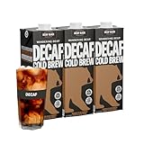 Wandering Bear Decaf Cold Brew Coffee - Bold, Smooth, No Sugar Added, Shelf-Stable, Ready to Drink, Gluten Free & Vegan Decaf Iced Cold Brewed Coffee Drink - 32 fl oz, 3 pack