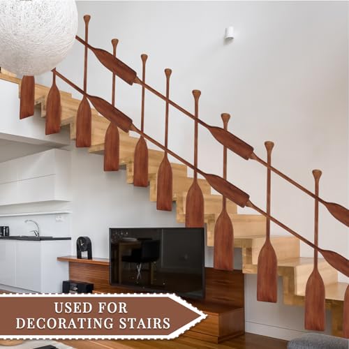 image for Silipull 2 Pcs 2.5-4 ft Wooden Canoe Oar Paddle, 30-48 Inches Paddle C