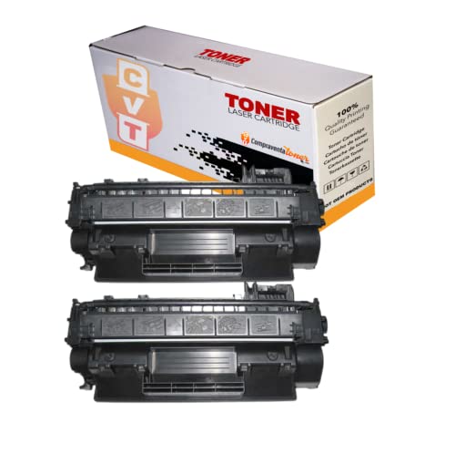 CVT   Pack 2 Toner Compatibles CE505A / 05A para HP LaserJet P2030, P2035, P2036, P2037, P2050, P2054, P2055, P2056, P2057