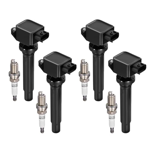 Image of 4-Pack UF562 Ignition Coils & 3764 Spark Plugs Kit Compatible with Suzuki Grand Vitara 2006 2007 2008, V6 2.7L - Replaces 3340065J00 5C1785 E1062 & more