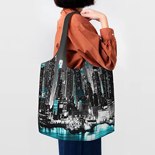 Sac À Main Réutilisable Debou New York Toile Grand Format - 6