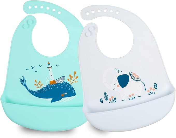 TONY STARK Mess Free Silicone Bib for Baby, Soft & Comfortable Baby Essentials Item for Feeding & Weaning Adjustable Baby Apron Baby Items