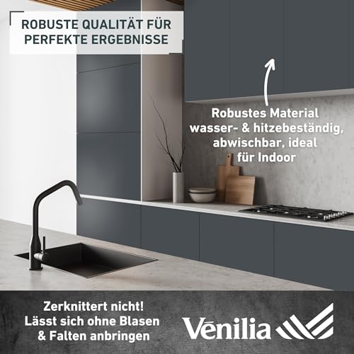 Küchenfolie Venilia Klebefolie in Dunkelgrau, Uni Matt Anthrazit
