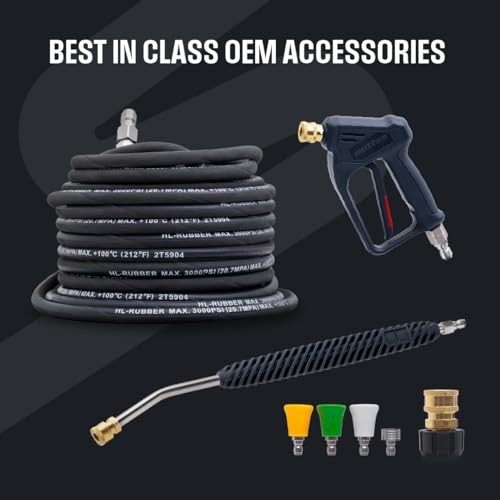Image of Active 2.0 Electric Pressure Washer (Full Kit) - 2.0 GPM high Pressure Washer for DIY at Home car wash, Detailing and Other Cleaning transformations with 1800 Peak PSI