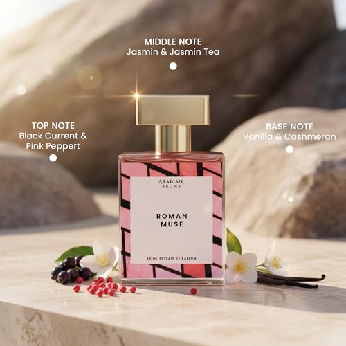 Image of Arabian Aroma Roman Muse for Women | Luxurious Amber Floral, Vanilla & Jasmine | Long-Lasting Scent, Eau de Parfum, 50 Ml