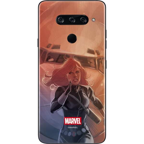 Skinit Decal Phone Skin Compatible with LG V40 ThinQ - Officially Licensed Marvel Black Widow Running Design