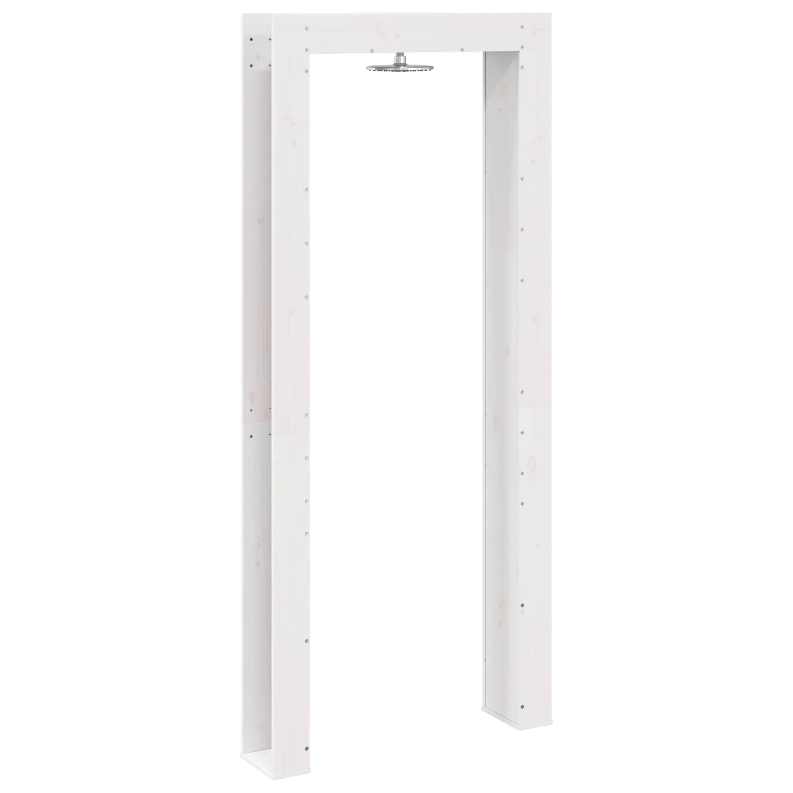 vidaXL Ducha Exterior 226 cm Madera Maciza de Pino y Acero Inoxidable