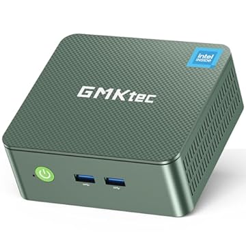 GMKtec Mini PC, Intel Alder Lake N100 Windows 11 Pro (3,4GHz), 8GB DDR4 RAM 256GB PCIe M.2 SSD, Computador Desktop 4K Dual HDMI Display/4x USB3.2/WiFi 6/BT5.2/RJ45 Ethernet Nucbox G3