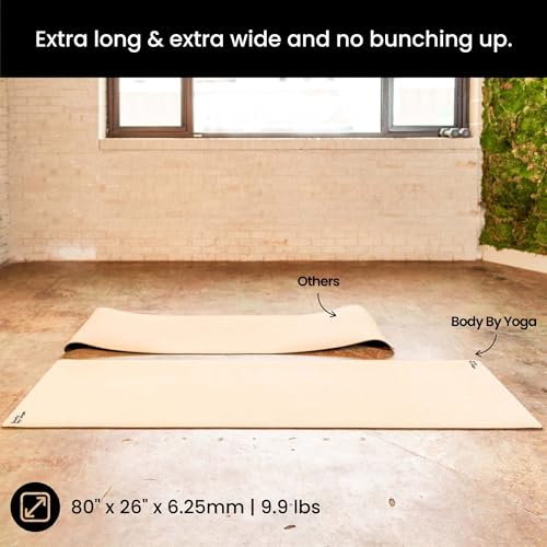 Image of Luxury Cork Yoga Mat - Non Slip, Extra Thick Grip. Extra Large & Long. More Comfort and Support. Tough Enough For Hot Yoga. Cork + Natural Rubber, Non Toxic and Eco Friendly. Optional Alignment Lines.