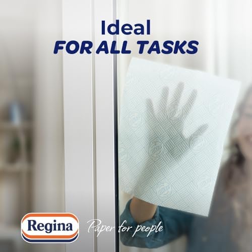 Regina Blitz Household Towels – 8 Triple Layered Rolls, 70 Sheets Per Roll, Paper Packaging, FSC Certified Paper, Recyclable Packaging, 60% Larger Than Standard Kitchen Roll Sheets - View 6