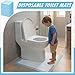 ForraFun 20 Pack Disposable Toilet Mats U Shaped Toilet Mat Absorbent Toilets Floor Protector Toilets Floor Protector from Urine for Potty Training, Anti Urine Commode Mat for Children(Blue)