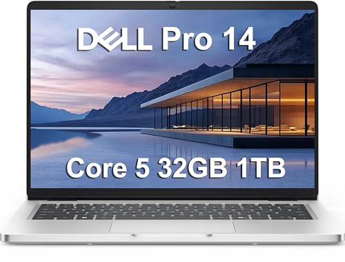 Dell Pro 14 (Next Gen Latitude 5450) Business Laptop (14" FHD+ Anti-Glare, Intel 10-Core 5 120U, 32GB DDR5, 1TB SSD), 1080p IR Webcam, Backlit, Thunderbolt 4, Wi-Fi 6E, Win 11 Pro, Silver, PC14250