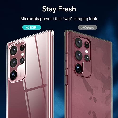 ESR Zero Series Designed for Samsung Galaxy S22 Ultra Case Clear, Thin Slim Silicone Case [Yellowing-Resistant], Transparent TPU Phone Case, Clear