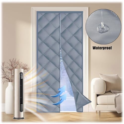 Isolant thermique de porte magnétique auto-adhésif rideau de protection froid