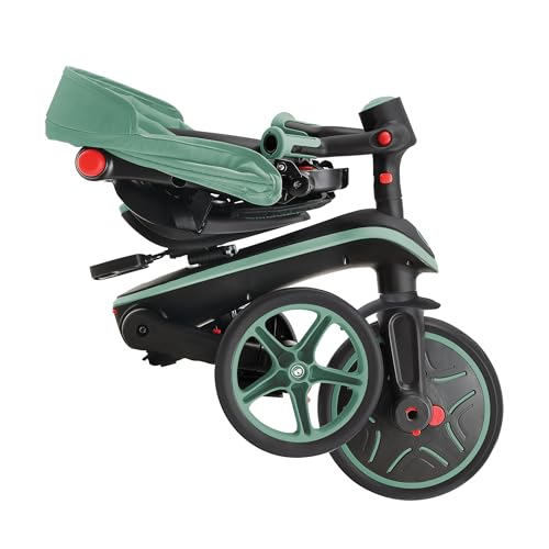 Tricycle Globber Explorer 4 En 1 Evolutif Et Pliable Vert Olive - 8