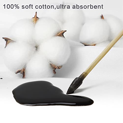 500 pcs 6-inch precision gun cleaning swabs with storage case - lint-free bamboo-handle long cotton swabs for gun cleaning makeup amp electronics