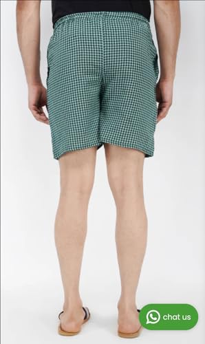 Image of Men's Cotton Regular Fit Checkered Shorts with Inside Comfortable Elastic Waistband (Pack of 3)