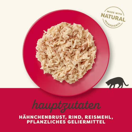 Applaws Natürliches Nassfutter für Katzen im Beutel, Hühnerbrust mit Rind in Gelee – 16 x 70g – Ansicht 3