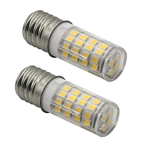 ChiChinLighting Ceramic E17 LED Bulbs for Microwave Oven Appliance Warm White Dimmable 4w Pack of 2 T7 Intermediate Base Light Bulb (Warm White 2700k)