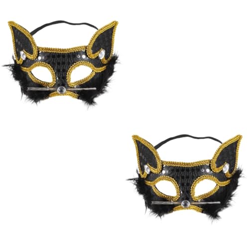 Masque d'Halloween créatif : design animaux demi-visage pour femme