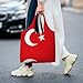 SamLng Flag of Turkey Totes Storage - Reusable Canvas Tote Bag for Women, Perfect for Groceries, Beach, Travel, and Daily Life