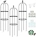 Produktbild ZIKEBTUY Garten Obelisk Pflanze Rankhilfe  3Pcs 120cm Gartenobelisken-Set Kletterhilfe für Kletterpflanzen, Metall Garten Rankgitter für öffentliche Plätze und Private Höfe