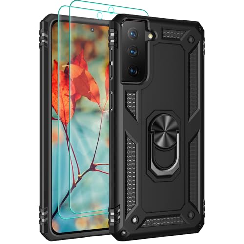 Coque Samsung S21 Plus Pilaru avec protège-écran HD et anneau béquille