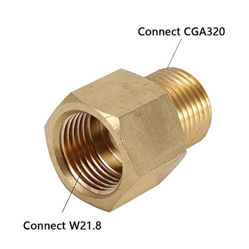 Co2 Cylinder W21.8 Cga320 Adapter Converter For Aquarium Fish Paintball To Cga320 Adapter,Cga320 (CGA320 converted to W21.8) by Tbest - Image 7