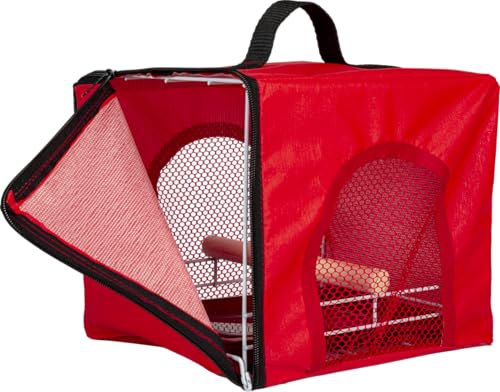 Bolsa de Transporte para Aves, Caixa, Calopsita, Periquito, Pássaros, Top (Vermelho)