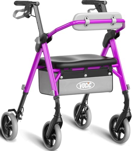 Walkers for Seniors, Z11 Rollator Walker with Seat, Max 380 lbs, Avant Walkers with Ergo Seat & Backrest