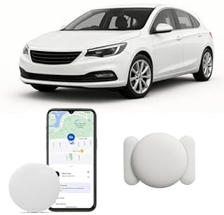 GPS Tracker per Auto Android, Ai-r tag Android, Magnetico Nascosto Localizzatore Gps Senza SIM senza Abbonamento, Auto Localizzatore Compatibile con goo- gle Find My per Bambini Animali (1 bianco)