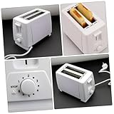 DOITOOL Vollautomatischer Mini sandwichtoaster Weiß Kompakt Langlebig Geeignet für Brot Bagels Großes Toastbrot für Haushalt und Büro Einfach zu Bedienen und Tragbar Ac